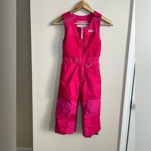 Girl’s Weatherproof Pink One Piece Overall Snow Pants Snow Bib Size 4T